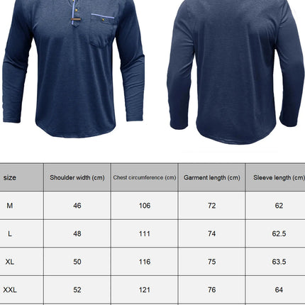 Men's Long-sleeved Polo Shirt Casual Spring and Autumn Top Fashionable Men's Clothing Loose Men's T-shirt Solid Color Pullover.