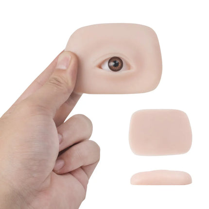 A Pair Three-Dimensional Eyebrow And Eye Module With Eye Practice Skin Simulation Human Soft Silicone Line Eyebrow For Beginners