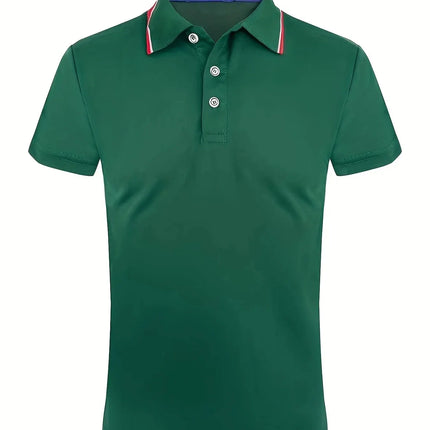 2025 Hot Sale Men's Summer Casual Breathable Comfortable Polo Shirt Men's Solid Color High Quality Short Sleeve T-Shirt