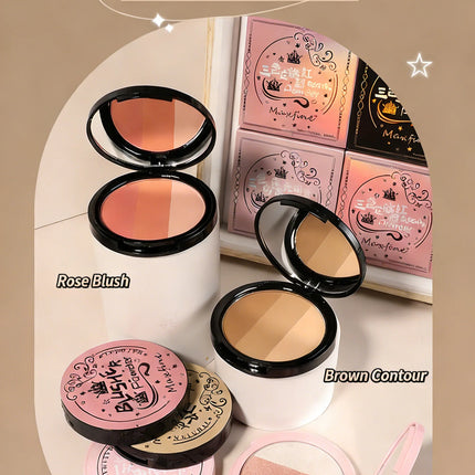 3 Colors Gray Trimming Palette Blush Palette Exquisite Matte Nose Shadow Eye Shadow Brightening Contour Trimming Palette
