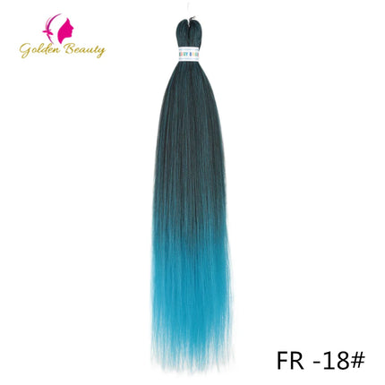 26"Corlorful Selling Jumbo Easy Braiding Hair Ombre Rainbow Braiding Cosplay Hair Synthetic Pre Stretched Hair Braids wigs