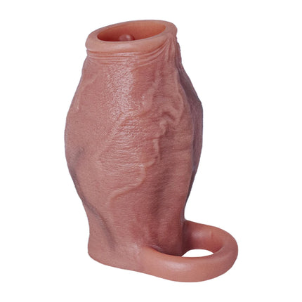 Thicken Cock Sleeve Lock Sperm Penis Ring Adult Men Sex Toy Enlarged and Soft Silicone Dick Sleeve Enlargement Sexy Toy Male 18+