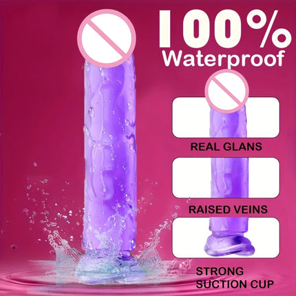 1PCS Unisex Soft Silicone Anal Plug with Strong Suction Cup Hands-Free G Spot Simulation Silicone Dildo for Adult Entertainment