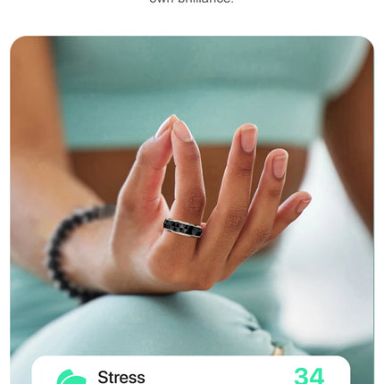 COLMI R11 Smart Ring, Fidget Spinner Anxiety Relieve Ring with Charging Case for Men, Health and Sleep Monitor, 5ATM Waterproof