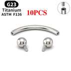 10PCS Silver Color 4 / China Mainland / 1.2x6x3x3mm