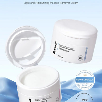 Skin-Friendly Moisturizing Makeup Remover Cream, Powerful Makeup Remover and Skin Moisturizer. Two-Step Makeup Removal, Natural