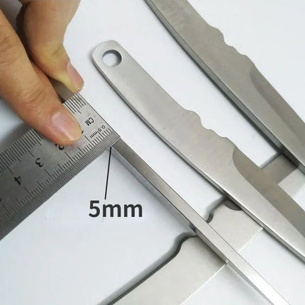4/3PCS a Set Non-Sharpened Knife Dull Edge Fixed Blade Pocket Knife