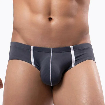 Sissy men underwear ropa interior sexi para hombre Ice Silk gay Low Waist Mesh Breathable boxers & briefs Swimming Bikini trunks