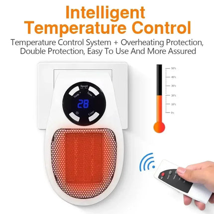 Energy Saving PTC Heater Low Noise Desktop Portable Warm Air Blower for Office Bedroom Personal Heating Fan