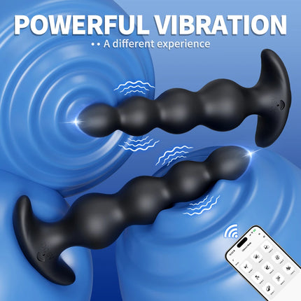 Thrusting Anal Beads Butt Plug Vibrator Male Prostate Massager Telescopic Vibrating Anal Plug Stimulator Sex Toys for Women Men