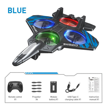 NEW E72 foam aircraft stunt intelligent fixed height hover 360 °turnLED lights  fighter A gift for a boy RC Drones toy