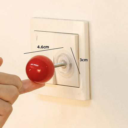 1PC Creative joystick ball switch sticker Red ball wall stickers Black ball switch decoration Switch decorative small ornament
