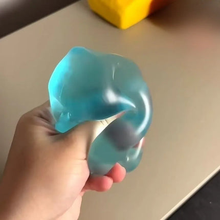 Blue Transparent Squishy Toys Slow Resilience Soft Material Anti Stress Sensory Fidgets Stress Relief Simulate Sensory