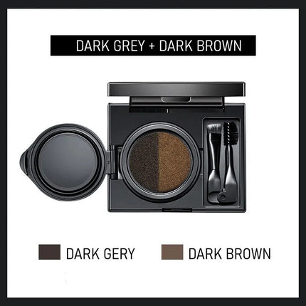 GECOMO Two-color Air Cushion Eyebrow Powder Color Waterproof and Sweat-proof Long-lasting Eye Brow Cream