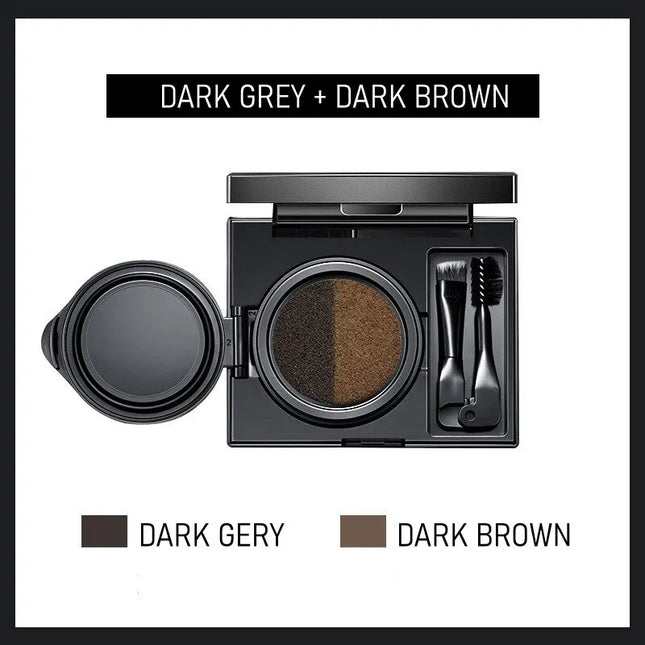 GECOMO Two-color Air Cushion Eyebrow Powder Color Waterproof and Sweat-proof Long-lasting Eye Brow Cream