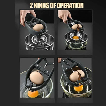 Automatic Egg Cracker Stainless Steel Egg Separator for Raw Egg White Separator Egg Opener Easy Eggshell Cutter Kitchen Gadget