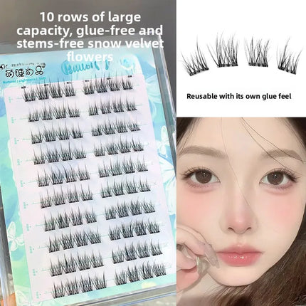 No Glue Needed False Eyelashes Lower Lashes Wispy Cat Eye Lashes Voluminous Fluffy Natural Look Daily Wear Easy to Apply