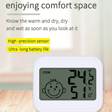 Electronic Clock Temperature Humidity Meter Weather Station for Home With Alarm LED Thermometer Thermo-Hygrometer Multifunction