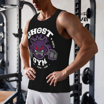 Pokemoned Gym Gengar Compression Muscle Tank Top Mens Gym Sleeveless Tees Sports Wear Male Bodybuilding Fitness Training Vest