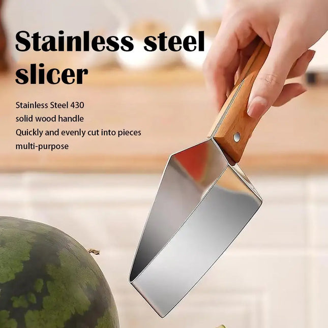 Stainless Steel Watermelon Slicer Handheld Thicken Melon Cutting Tool Fast Cutting Convenient Fruit Cutter Camping Party
