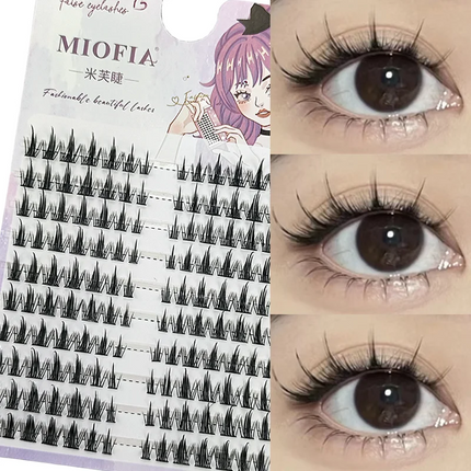 120 bundles Mink False Eyelash Natural Fishtail Lash 3D Russian Individual Eyelash Extension Cluster Makeup Tool Wholesale