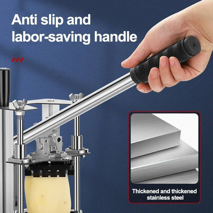 Manual Fries Machine Commercial Vegetable Fruit Meat Chopper Dicer Cutting Machine Stainless Steel Potato Cutter Vertical Dicer