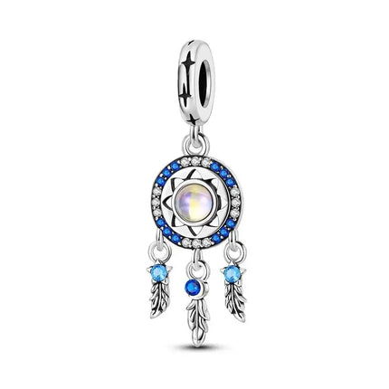 Ancient Egypt's 925 Sterling Silver Guardian Pharaoh&Devil's Eye&Pyramid Sphinx Dangle Charm Fit DIY Bracelet Necklaces Jewelry