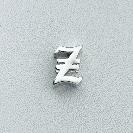 Unique Real 925 Sterling Silver Old English Letter A-Z Initial Charm Pendant For Women Girls Men Spiriti Jewelry Gift For Friend