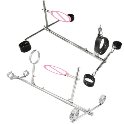 Sex Furniture Restraint Frame Female Masturbation Dildo Holder Adjustable Bondage Handcuffs Ankle Cuffs Adult Toys for Couples