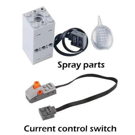 DIY Building Blocks Technical Motor Sprayer Electric Exhaust Modified Motor For High-Tech Train Car Parts Compatible with Legoed