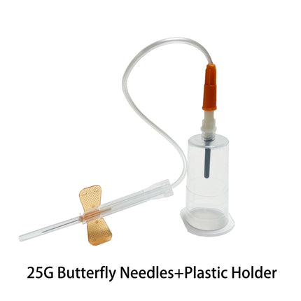 50 Sets of Safe Disposable Vacuum Blood Collection Kits with Safety Lancets, Pet Medical Scalp Vein Kits