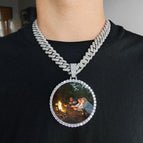 Big Ice Cuban Silver / No Logo / 18inch
