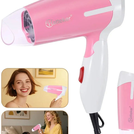 Hatteker 2600W Foldable EU Hair Dryer Electric High-Power Household with 2 Wind Temperature Settings And Negative Ion Hair Care