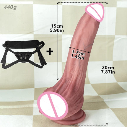 2size Soft Skin Feel Realistic Dildo Adult Sex Toys for Women Men Big Dick Suction Cup Soft Silicone Masturbators Dildos Penis