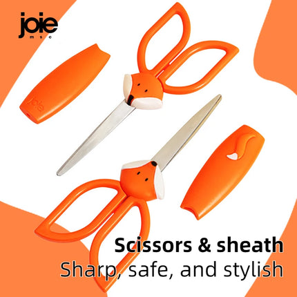 Joie Stainless steel Scissors Fox Scissors Anti Stick Scissors Stationery Office Student DIY Hand Craft School Tool Supplies