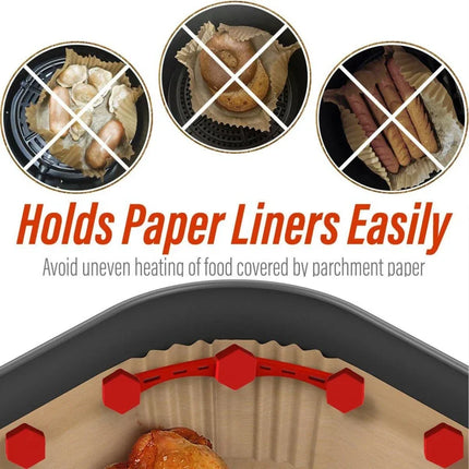 1pcs Air Fryer Magnet Clip Silicone Easy Clean Air Fryer Fixation Device Magnetic Buckle Removable High Temp Reusable