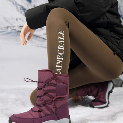 Brand Men's Winter Shoes Waterproof Men's Boots Warm Plush Couple Snow Boots Outdoor Non-slip Hiking Boots Men Work Ankle Boots