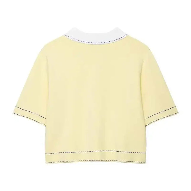 Autumn Knitted Casual Polo Neck Pullover Women's Fashion Outerwear Polyester Fiber Windproof Style New Arrival