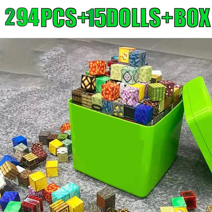 16cm Big Storage Box Magnetic Building Blocks Mine Magnet World Set Puzzle Toys For Kids Montessori Sensory Cubes Birthday Gifts