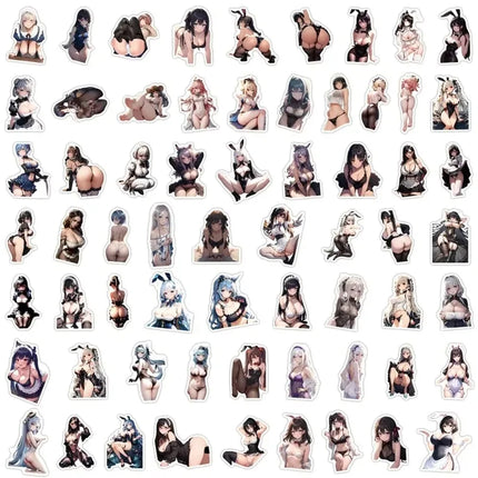 500PCS Not Repeated Anime Sexy Girl Bikini Stickers Waterproof Kawaii Decals for Laptop DIY Otaku Gift