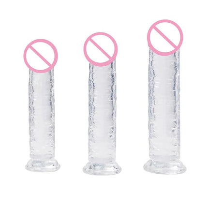 Transparent Realistic Penis Female Masturbator Clitoral Stimulator Big Dick Penis Butt Plug G Spot Sex Toys For Women Sex Shop18