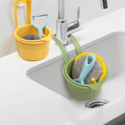 Self-Cleaning Push-Type Sink Strainer Basket - Automatic Food Waste Drain Basket with Removable Bottom, Easy Installation