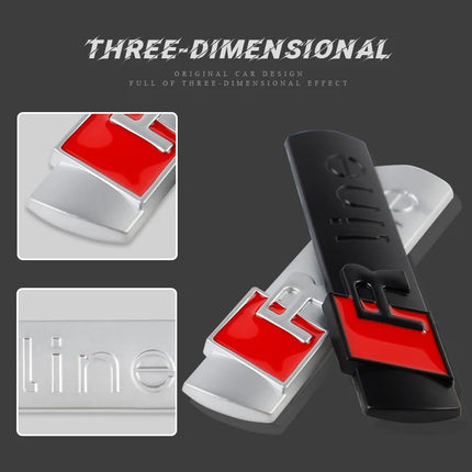1Pcs 3D Metal Car R LINE Emblem Sticker Badge Decoration For VW GTI RLine Scirocco Polo T5 Passat b6 Golf Tiguan Jetta T-ROC CC