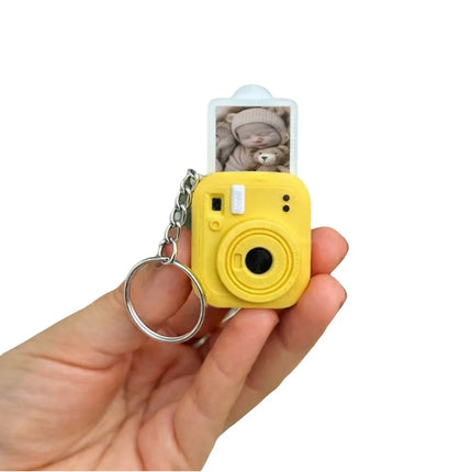 Portable Mini Camera Keychain Metal Key Ring Decorative 3D Print Camera Pendant Lightweight Multipurpose Bag Hanging Ornament