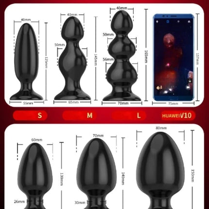6 Sizes Anal Plug Big Buttplug Vagina Dilator G-Spot Butt Stimulator Sex Toys for Gay Couples Adult Games Women Men Masturbators