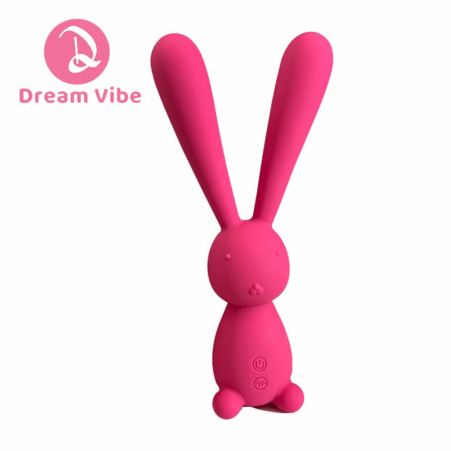 Wiggle Rabbit Vibrator Dual Motors Powerful Rumbly 20 Vibrations Whisper Quiet Liquid Silicone Sex Toy Women Girl Double Dildo
