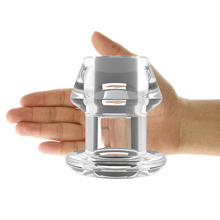 Hollow Speculum Peeking Anal Beads Butt Plug Ass Expander Tunnel Transparent Anus Dilation SM Sex Toy For Couple