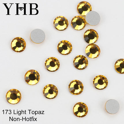 YHB 134-174 Glitter Cold Fixation Flat Back Non-Hotfix Rhinestone For Bags Nails Fabric Garment Decoration Jewelry Accessories
