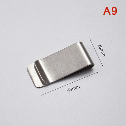 High Quality Stainless Steel Metal Money Clip Fashion Simple Silver Dollar Cash Clamp Holder Bill Clamp for Men Women