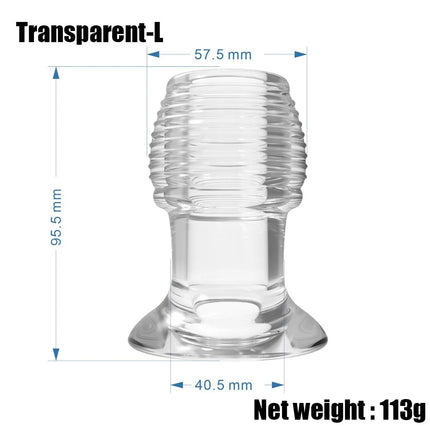 Orissi  S M L Hollow Tunnel Anal Plug Clear Transparent Threaded Butt Plug Set Anus Dilator Speculum BDSM Toy，Adult toys